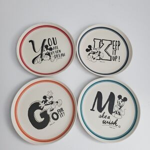 Daiso Mickey Mouse Bamboo Fiber Plates Set